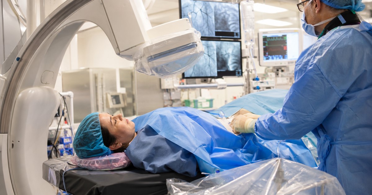 Realistic medical scene showing renal artery stenosis as part of systemic vascular disease.